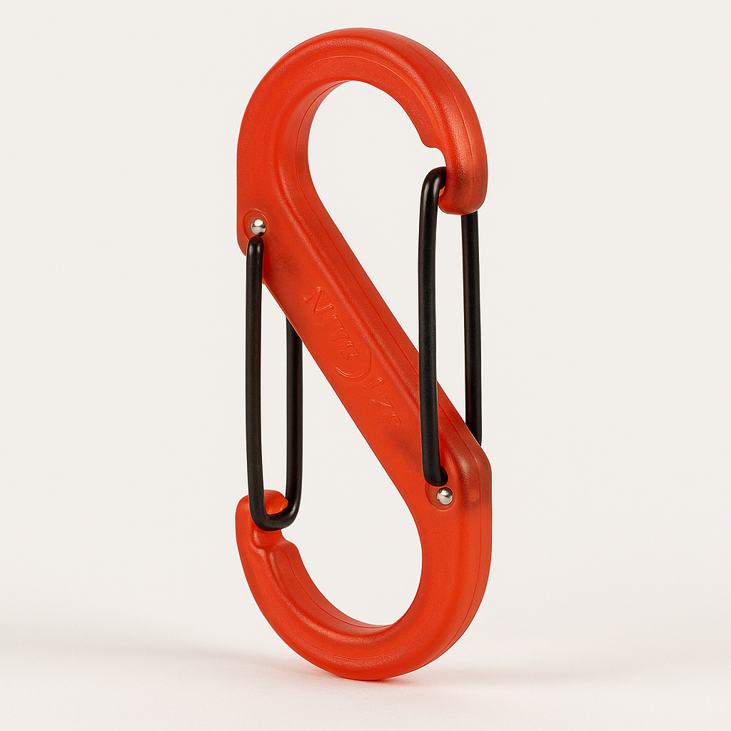 NiteIz Plastic S Biner Clip Size Number 4 Translucent Orange Outdoor