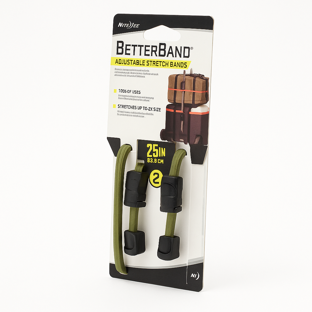 Nite Ize Betterband Adjustable Stretch Bands 25 Inch 2 Pack Foliage Green