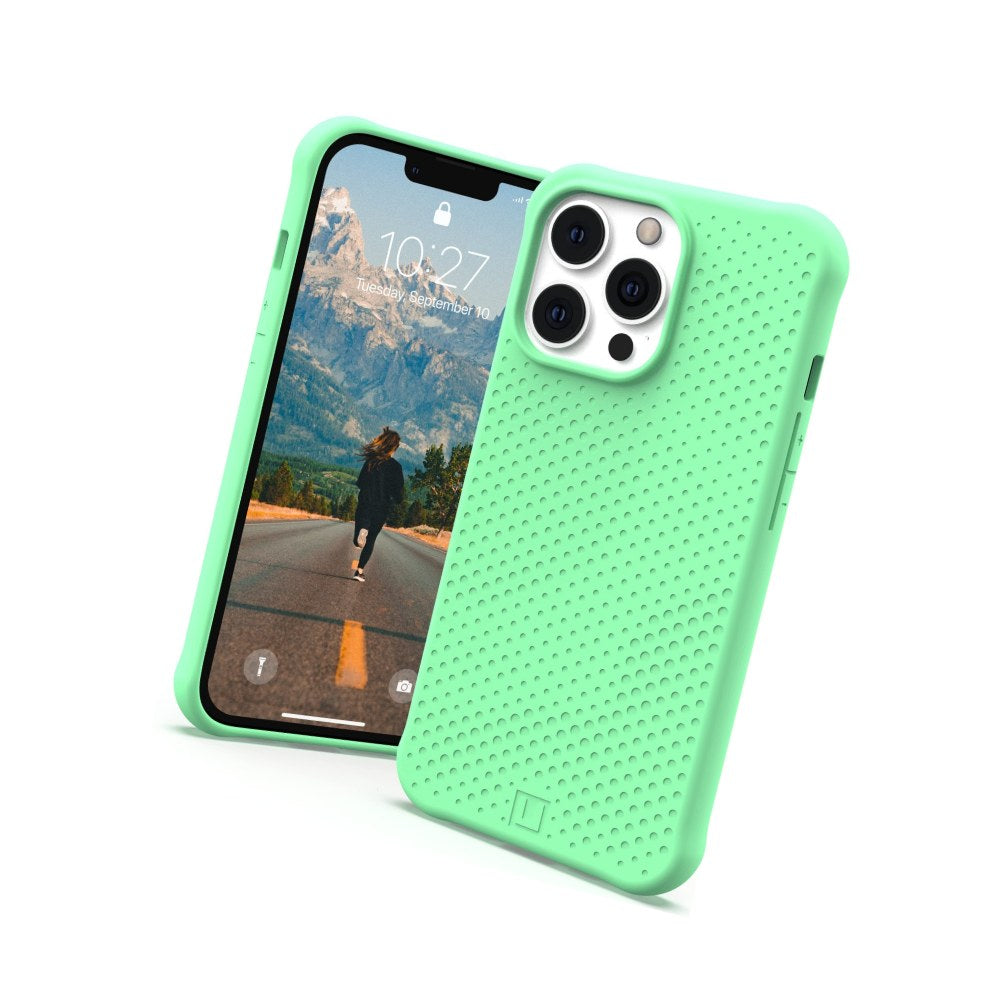 [810070363253] Urban Armor Gear [U By Uag Designed For Iphone 13 Pro Case Green Spearmint Dot Slim Fit Lightweight Stylish Pattern Impact Resistant Antimicrobial Protective Phone Cover, [6.1-Inch Screen]