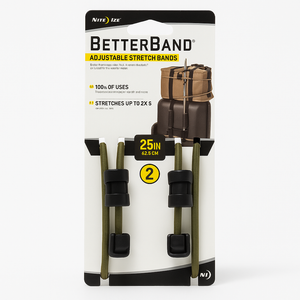 Nite Ize Betterband Adjustable Stretch Bands 25 Inch 2 Pack Foliage Green