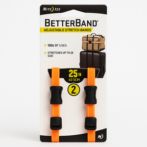 Nite Ize Better Band 12 Adjustable Stretch Utility Bands 2 Pack Orange