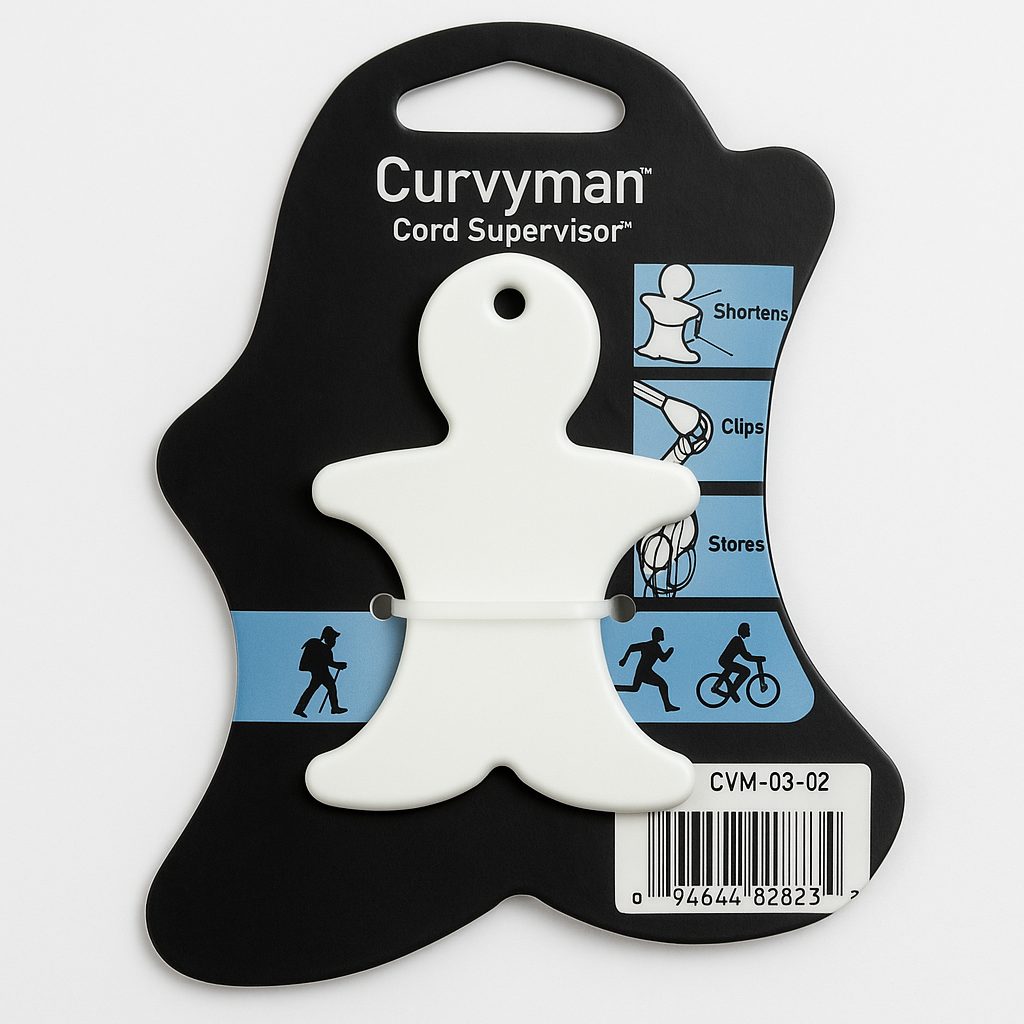 Nite Ize Curvyman Cord Supervisor Earbud Headphone Cable Wrap White