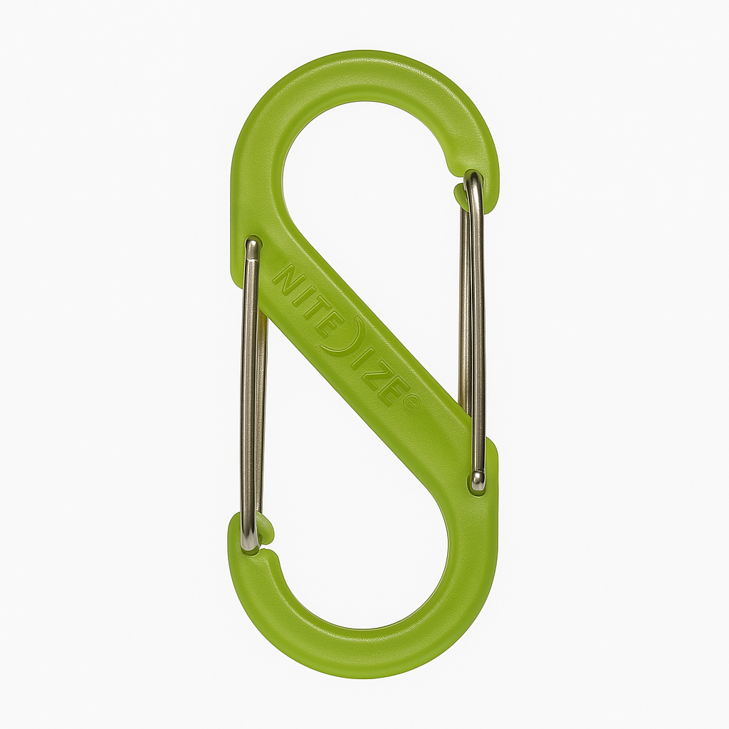 Nite Ize Plastic S Biner Carabiners Transparent Lime 2 Pack Outdoor Clip