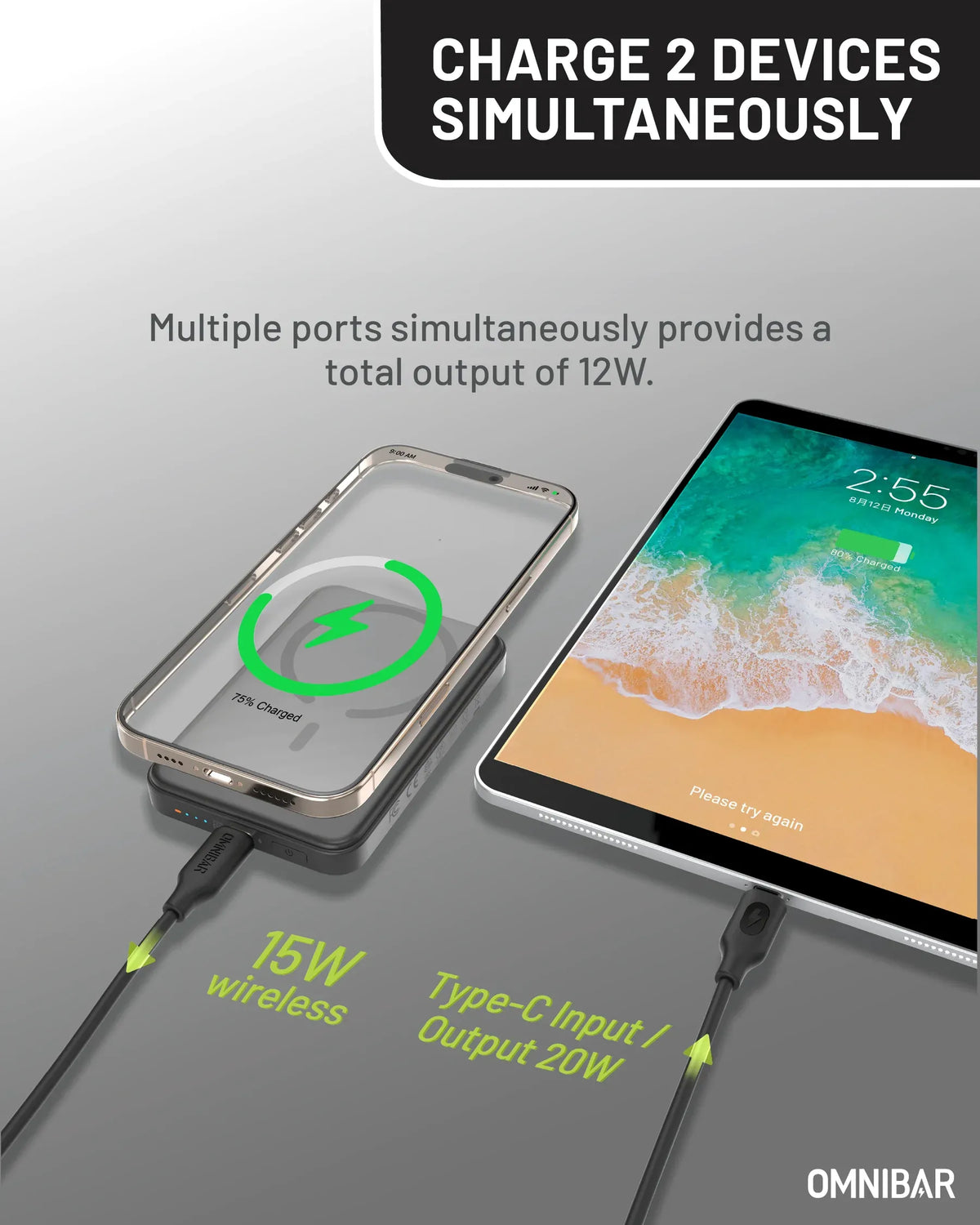 Omnibar Portable Power Bank 5000mAh