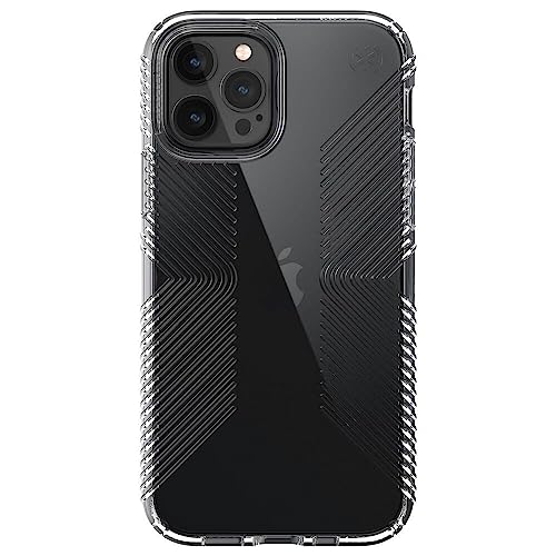Speck Products Presidio Perfect-Clear Grip Iphone 12, Iphone 12 Pro Case, Clear/Clear