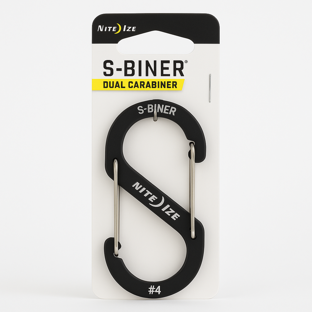 Nite Ize Size 4 S Biner Dual Carabiner Aluminum Charcoal Grey