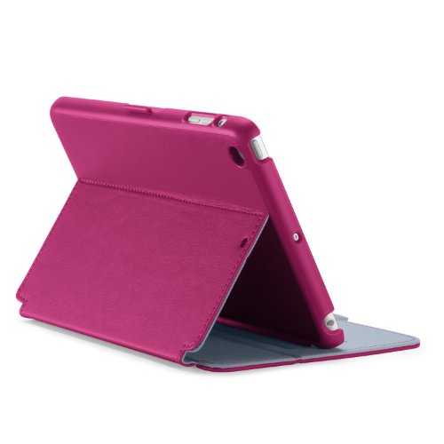 Speck Products Spk-A2440 Stylefolio Ipad Mini 2/Ipad Mini 3 Case And Stand, Fuchsia Pink/Nickel Grey