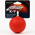 Nite Ize Meteorlight K9 Led Safety Dog Ball With Reflective Cord Red