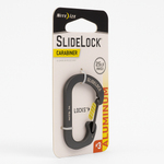 Nite Ize Size 3 SlideLock Carabiner Locking Aluminum Keychain Charcoal Grey