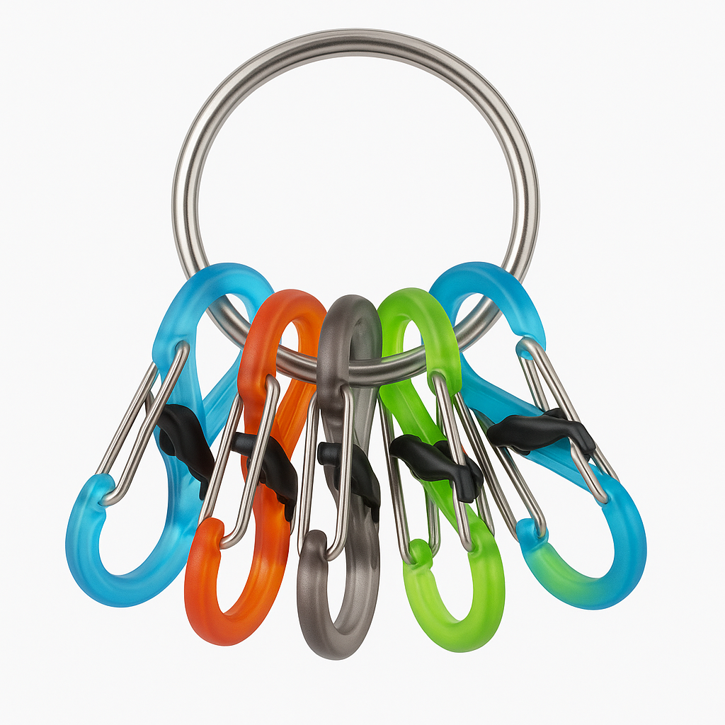 Nite Ize Key Ring Locker Stainless Steel S Biner Microlock Keychain