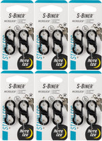 Nite Ize S-Biner Slidelock Black Aluminum Carabiner 2 Pack