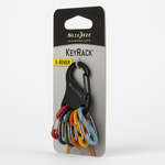 Nite Ize KeyRack Stainless Steel Carabiner Key Chain with 6 Colorful S-Biners