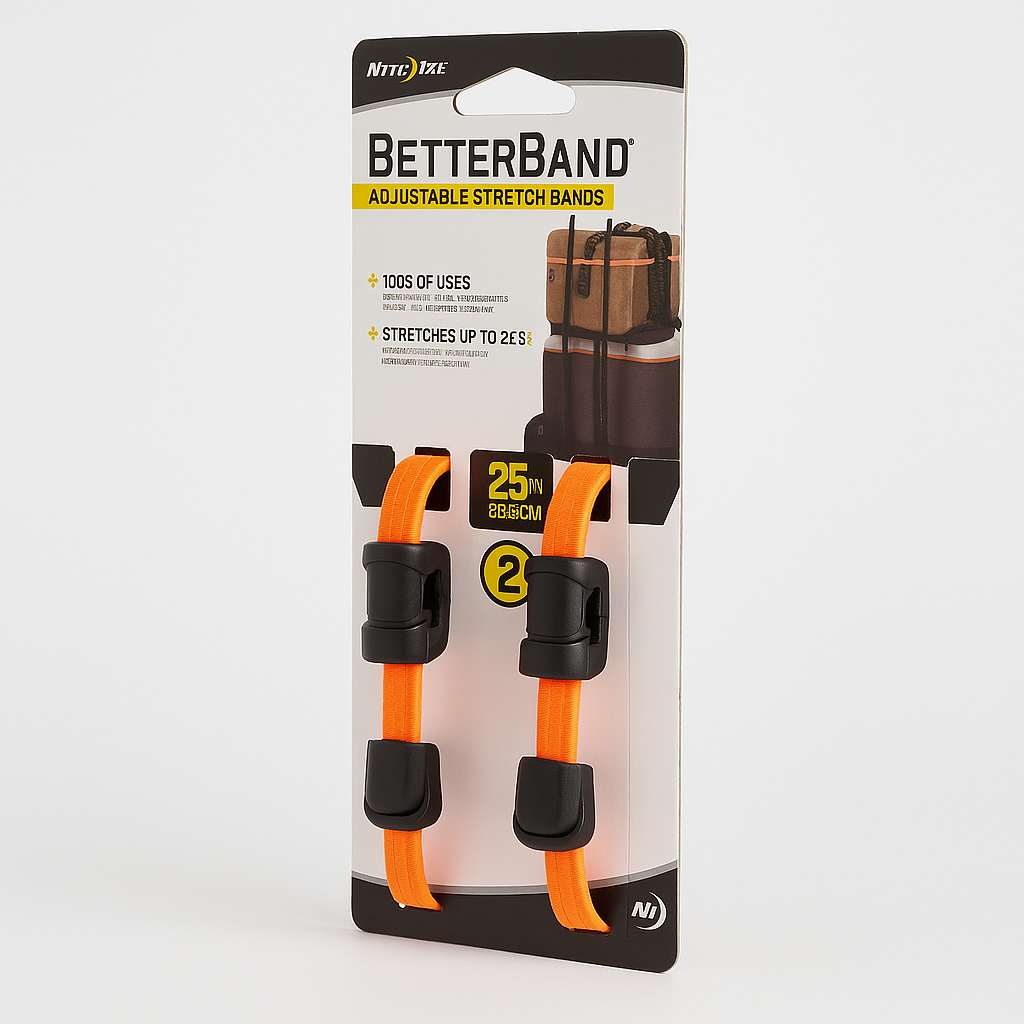 Nite Ize Better Band 12 Adjustable Stretch Utility Bands 2 Pack Orange