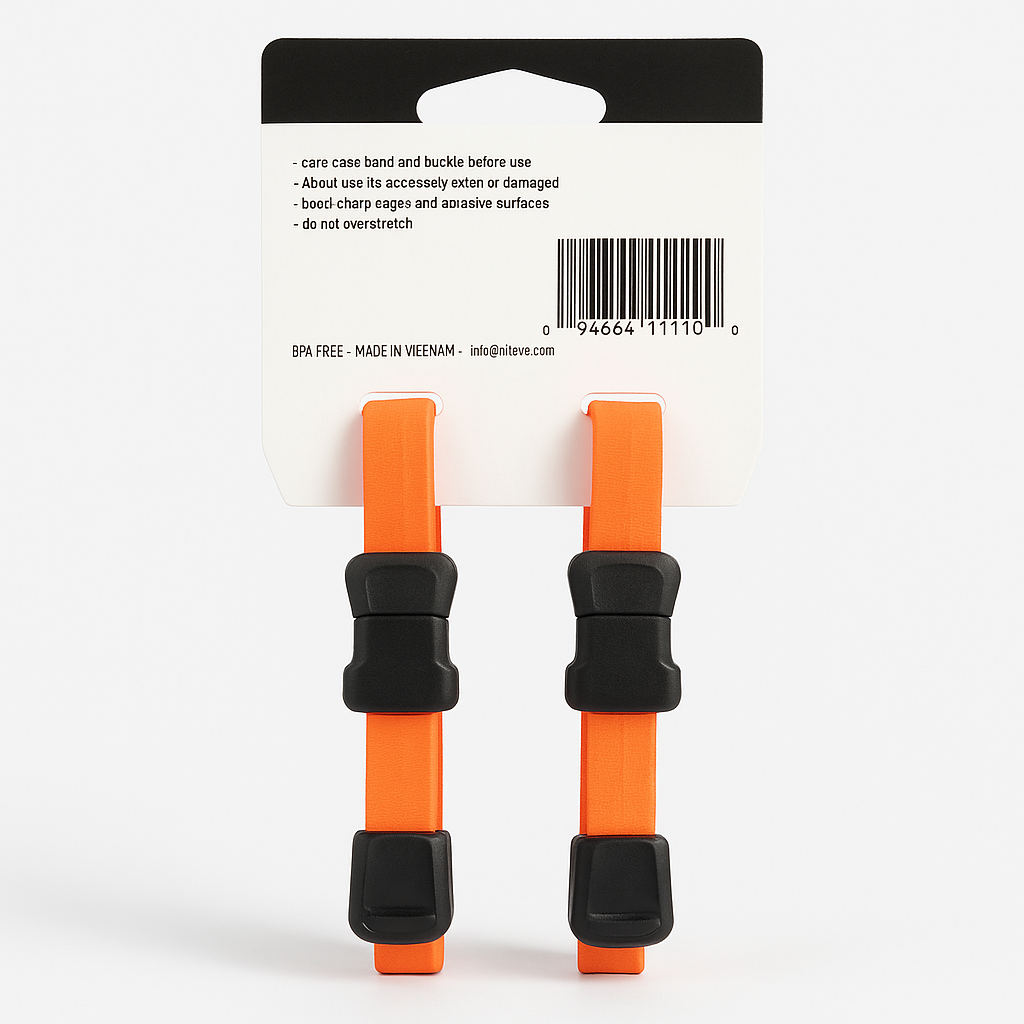 Nite Ize Better Band 12 Adjustable Stretch Utility Bands 2 Pack Orange