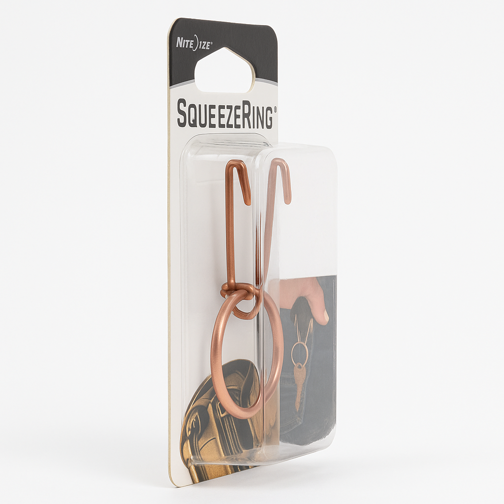 Nite Ize Squeezering Key Clip Easy Load Copper Split Ring