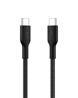 Belkin 2m USB C To USB C Braided Cable 60W Fast Charge PCR