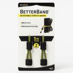 Nite Ize Betterband Adjustable Stretch Bands 5 Inch 2 Pack Foliage Green