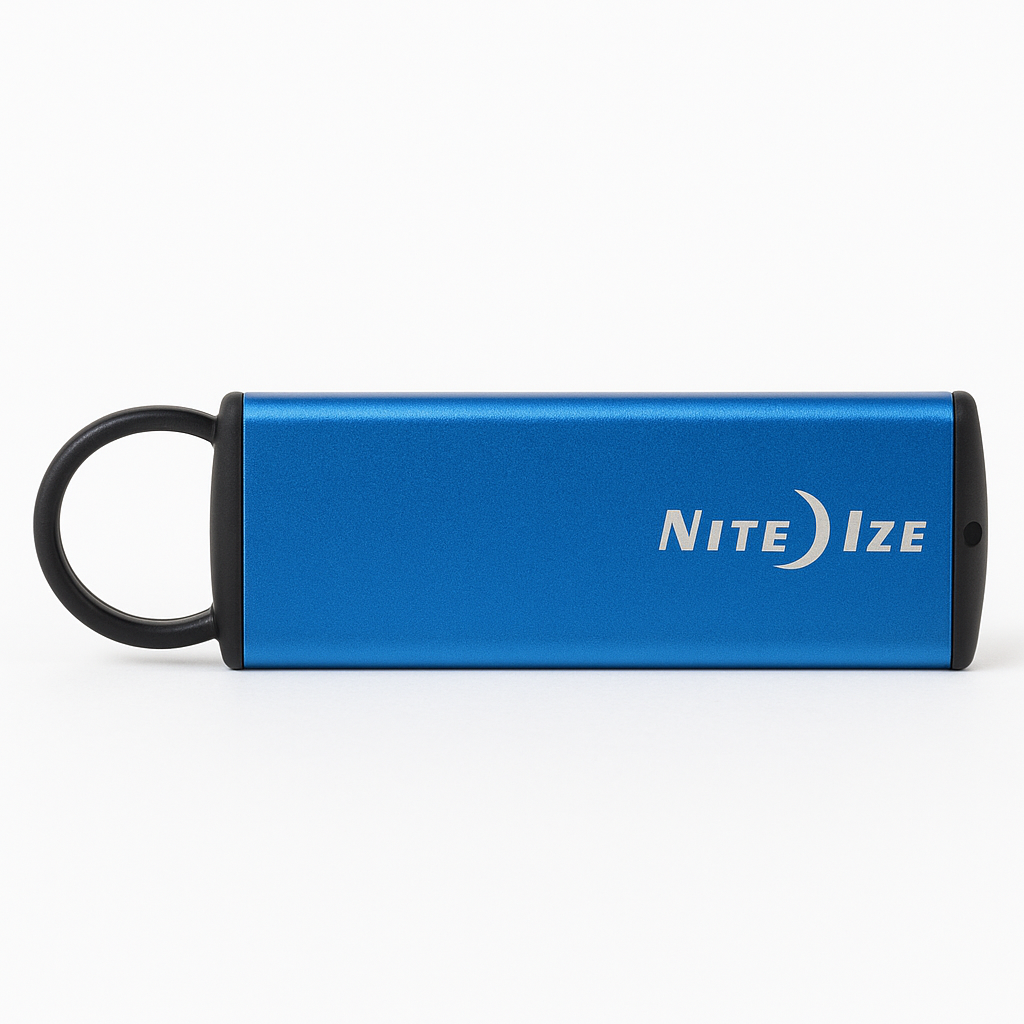 Nite Ize PowerKey Short Smartphone Charging Cable With Keychain Blue