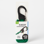 Nite Ize SlideLock Carabiner Bungee 48 Inch Green Utility Cord