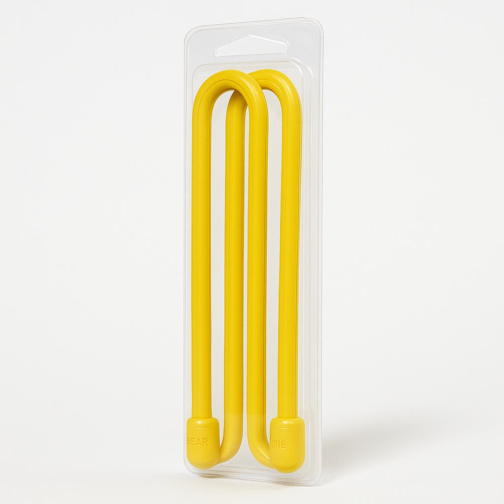 Nite Ize 12 Inch Yellow Gear Tie 2 Pack Reusable Rubber Twist Ties