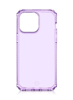 Itskins Spectrum R // Clear Protective Phone Case Compatible With Iphone 14 Pro, Slim Hybrid Case, Anti-Yellowing, And Heavy Duty Shockproof Cover, Military Phone Case - Light Purple - 888842561244
