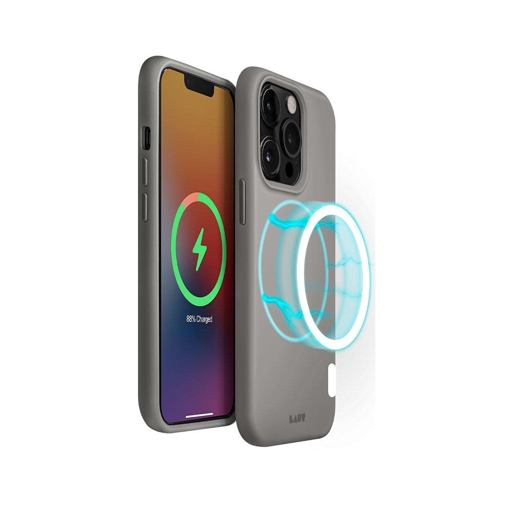 Laut - Huex Case With Magsafe Compatible With Iphone 13 Pro Max (6.7") | Silky Smooth | Tactile Buttons • Fog Grey - 4895206927239