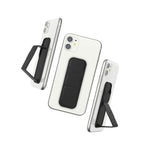 Clckr Phone Grip And Expanding Stand, Universal Phone Grip Holder With Multiple Viewing Angles For Iphone, Samsung, Phones, Tablets And Many More, Smooth Black - 8718846078566