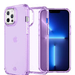 Itskins Spectrum // Clear Protective Phone Case Compatible With Iphone 13 Pro Max, Slim Hybrid Case, Anti-Yellowing, And Heavy Duty Shockproof Cover, Military Phone Case - Light Purple - 888842642790