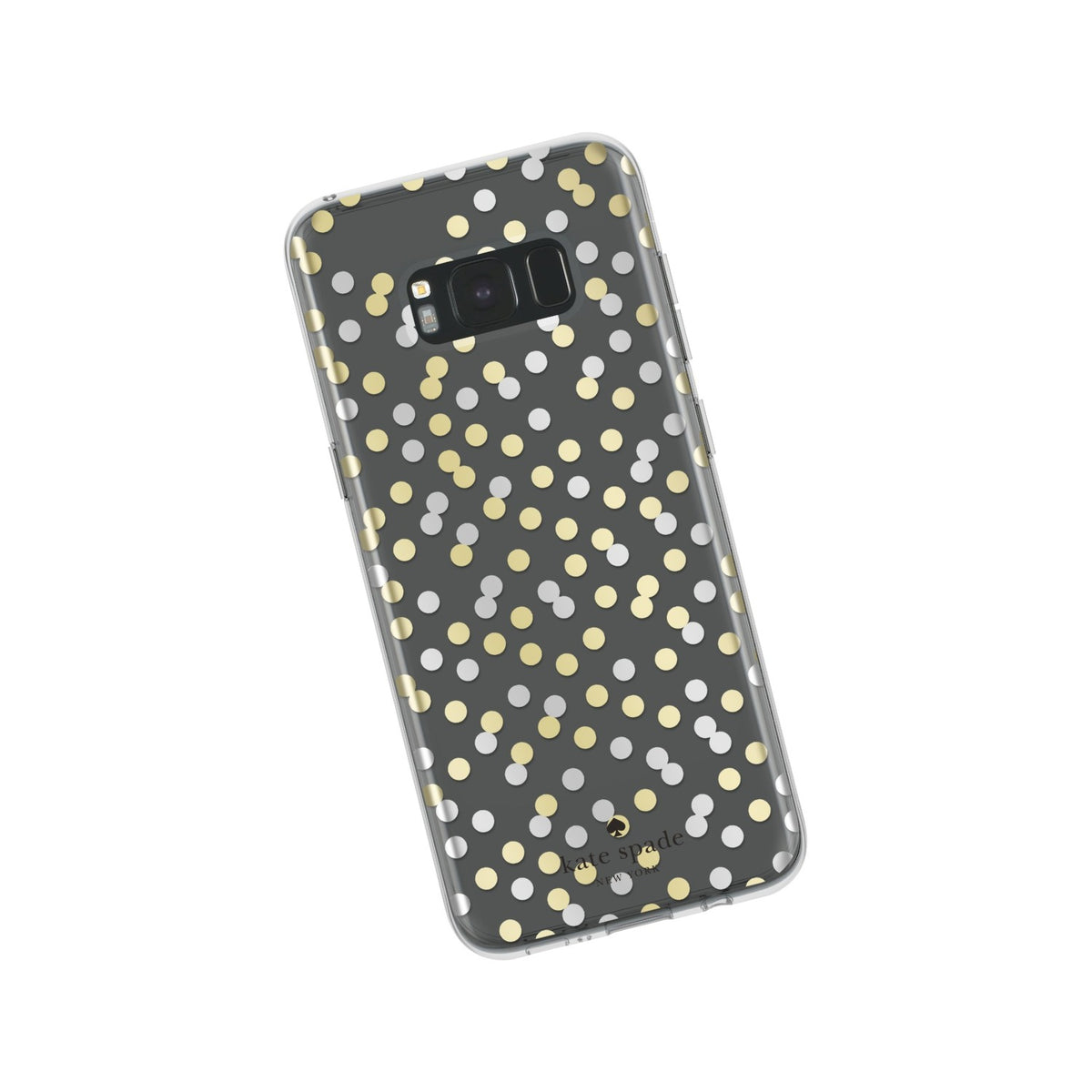 Kate Spade New York Protective Hardshell Case For Samsung Galaxy S8 Plus - Stripe 2 Gold Foil / Black / Cream - 191058013200