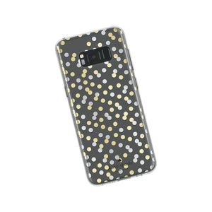 Kate Spade New York Protective Hardshell Case For Samsung Galaxy S8 Plus - Stripe 2 Gold Foil / Black / Cream - 191058013200