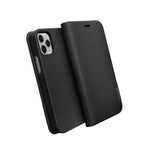 Laut - Prestige Folio Case Compatible With Iphone 12 Pro Max | 2x Internal Card Slots | Saffiano Vegan Leather | Flip Stand Function - Black - 4895206918602