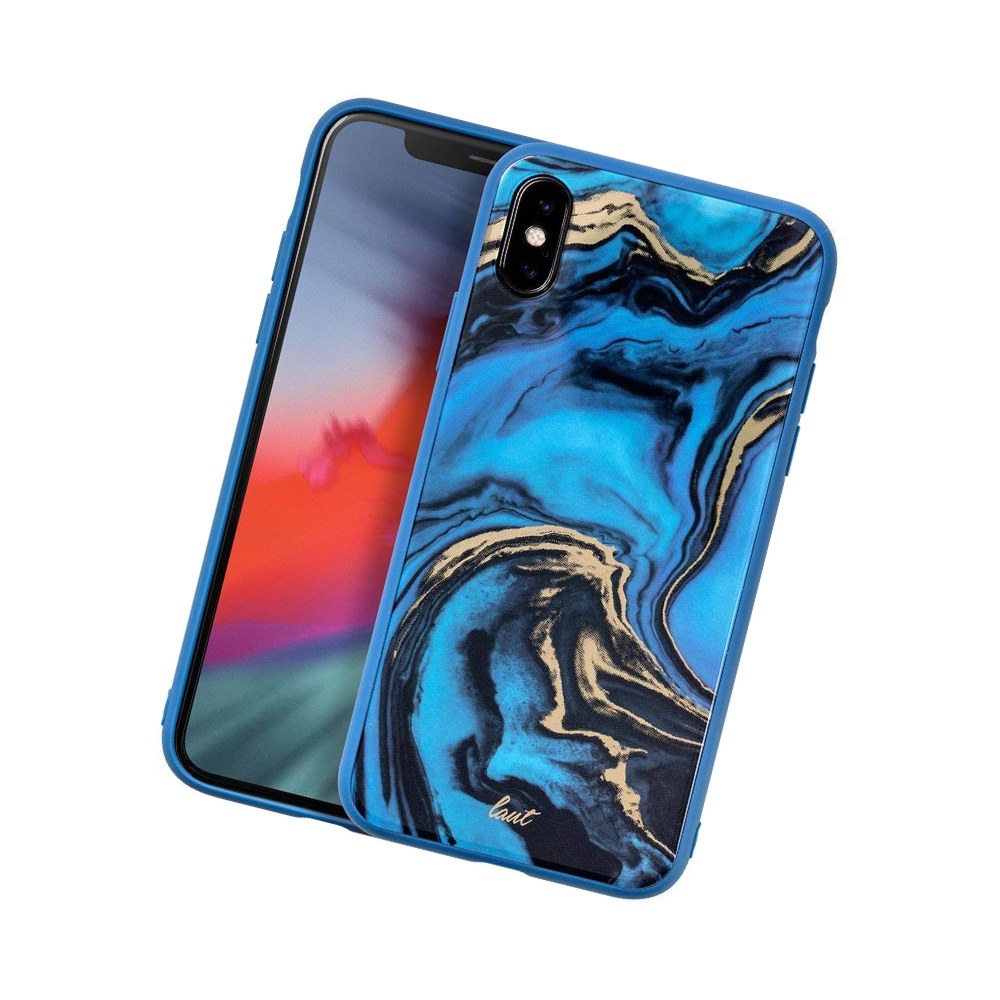 Laut - Mineral Glass For Iphone Xs Max | 9h Super Tough Tempered Glass | Anti-Scratch | Compatible With Wireless Chargers (Mineral Blue) - 4895206907200