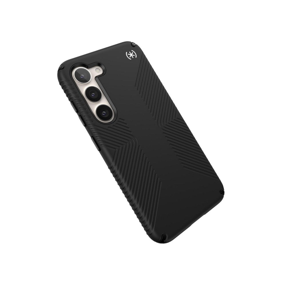 Speck Presidio 2 Grip Samsung Galaxy S23 Case - Drop & Camera Protection, Soft-Touch Secure Grip, Wireless Charging Compatible, Shock Absorbant, Galaxy S23 Case - Black - 840168528455