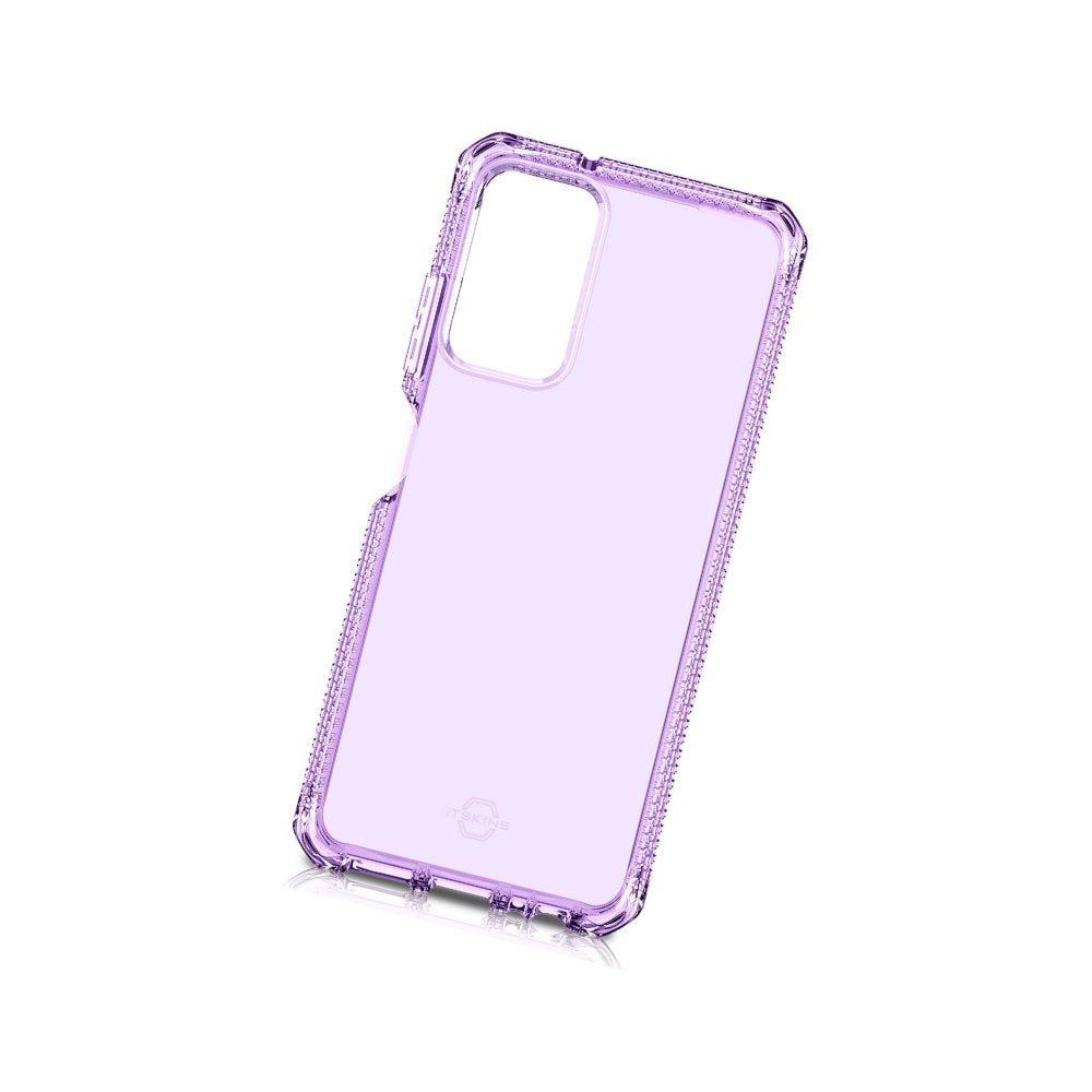 Itskins Spectrum Clear Protective Phone Case Compatible With Galaxy A03s, Slim Hybrid Case, Anti-Yellowing, And Heavy Duty Shockproof Cover, Military Phone Case | Light Purple - 888842315946