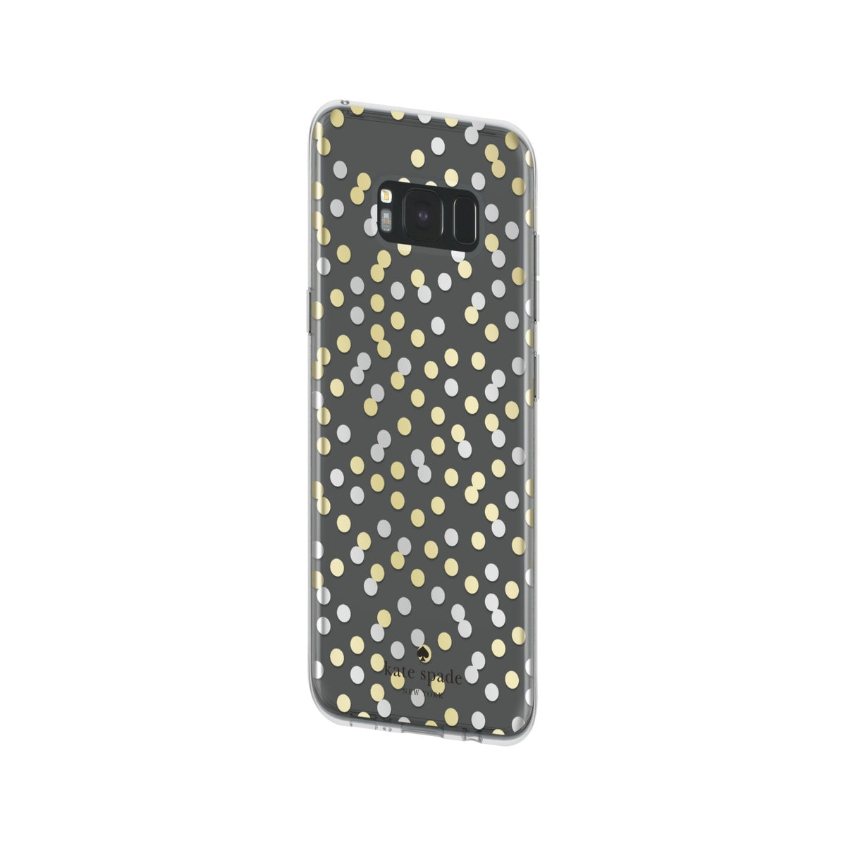 Kate Spade New York Protective Hardshell Case For Samsung Galaxy S8 Plus - Stripe 2 Gold Foil / Black / Cream - 191058013200