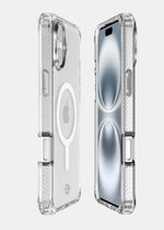 Itskins Hybrid R // Clear Magnetic Protective Phone Case For Iphone 16 Plus, Compatible With Magsafe, Slim Hybrid Case, Anti-Yellowing, Military Shockproof Cover - Transparent - 888842249715