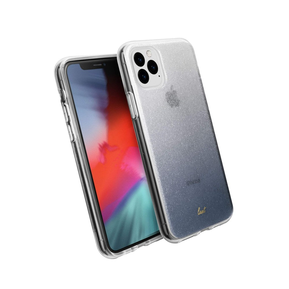 Laut | Ombre Sparkle For Iphone 11 Pro Max |Glitter & Semi Translucent Design | Color Fade | Shock Resistant | Qi Wireless Charger Compatible • Black - 4895206911849