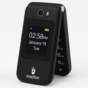Snapfon EZ Flip RG 4GB Black Bundled With Prepaid Service For 1 Year