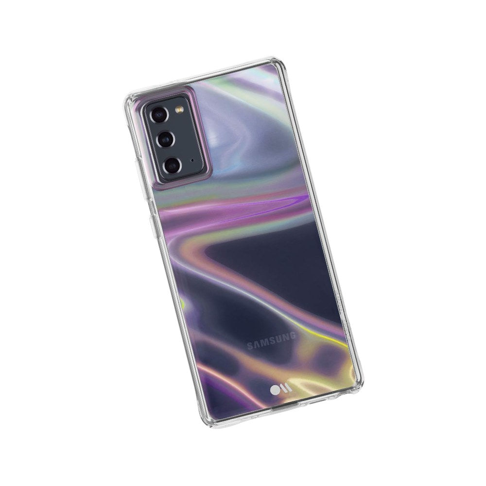 Case-Mate - Case For Samsung Galaxy Note 20 5g - Soap Bubble W/Micropel - 10 Ft Drop Protection - 6.7 Inch - Iridescent - 846127195195