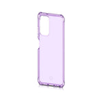 Itskins Spectrum Clear Protective Phone Case Compatible With Galaxy A03s, Slim Hybrid Case, Anti-Yellowing, And Heavy Duty Shockproof Cover, Military Phone Case | Light Purple - 888842315946