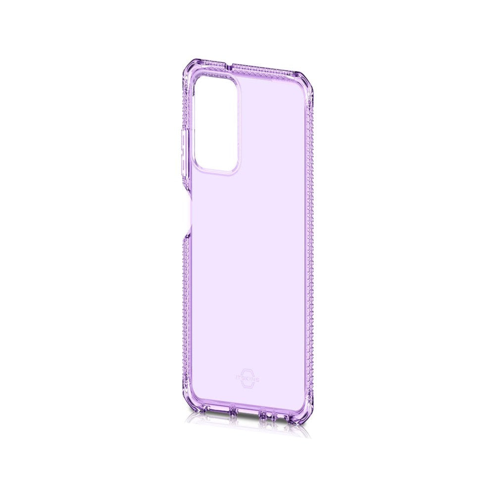 Itskins Spectrum Clear Protective Phone Case Compatible With Galaxy A03s, Slim Hybrid Case, Anti-Yellowing, And Heavy Duty Shockproof Cover, Military Phone Case | Light Purple - 888842315946