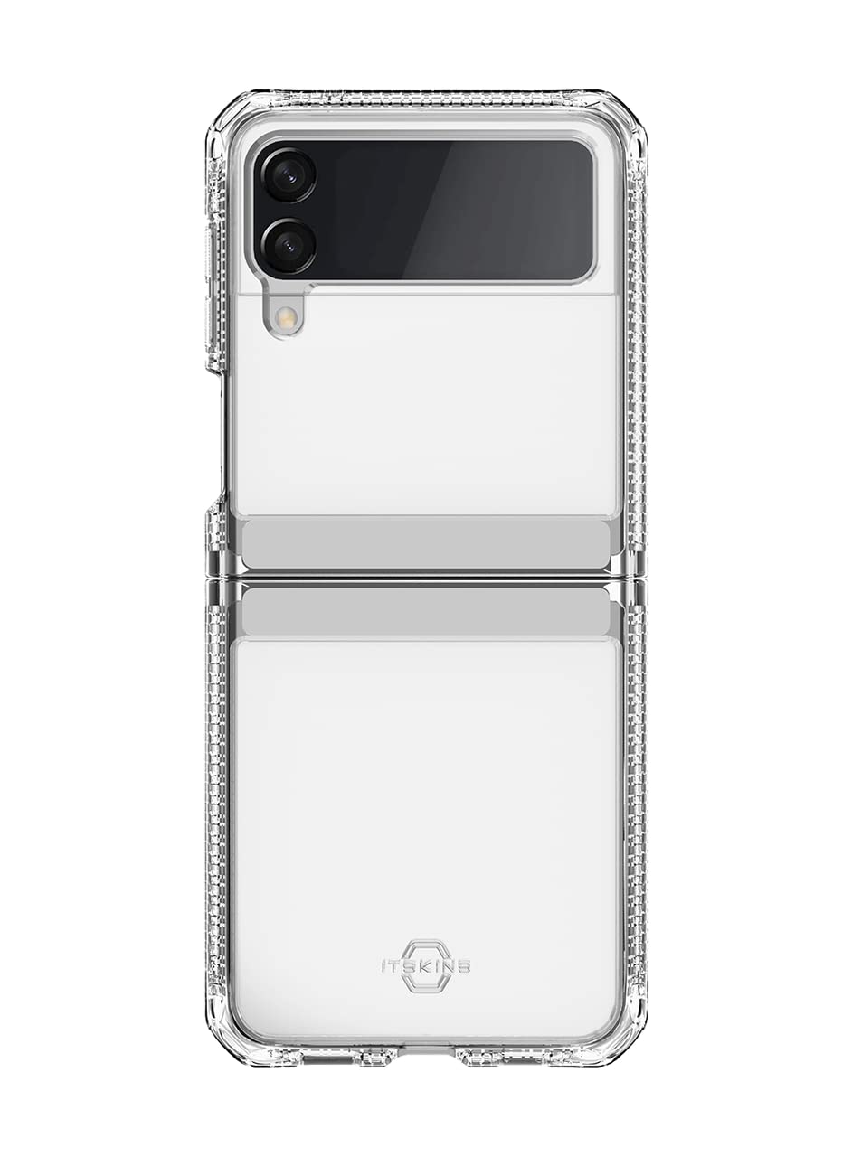 Itskins Hybrid Clear Protective Phone Case Compatible With Samsung Galaxy Z Flip3 5g, Slim Hybrid Case, Anti-Yellowing And Heavy Duty Shockproof Cover, Military Phone Case |Transparent - 888842498298