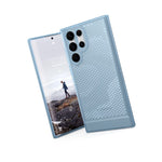 Urban Armor Gear [U] By Uag Designed For Samsung Galaxy S22 Ultra Case Clear Blue Cerulean Lucent Slim Fit Lightweight Stylish Transparent Impact Resistant Protective Phone Cover, [6.8 Inch Screen] - 810070368920