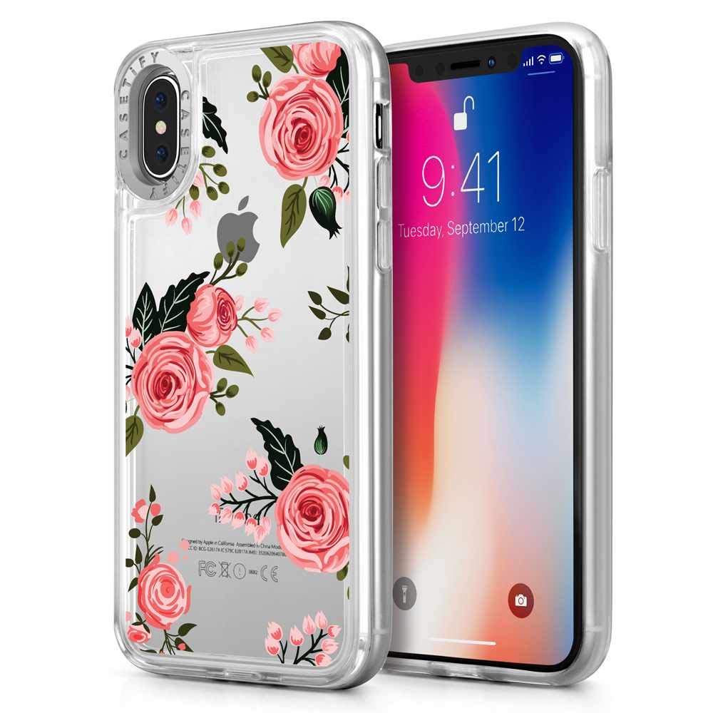 Grip Case Pink Floral Roses For Iphone Xs/X - 806810101179