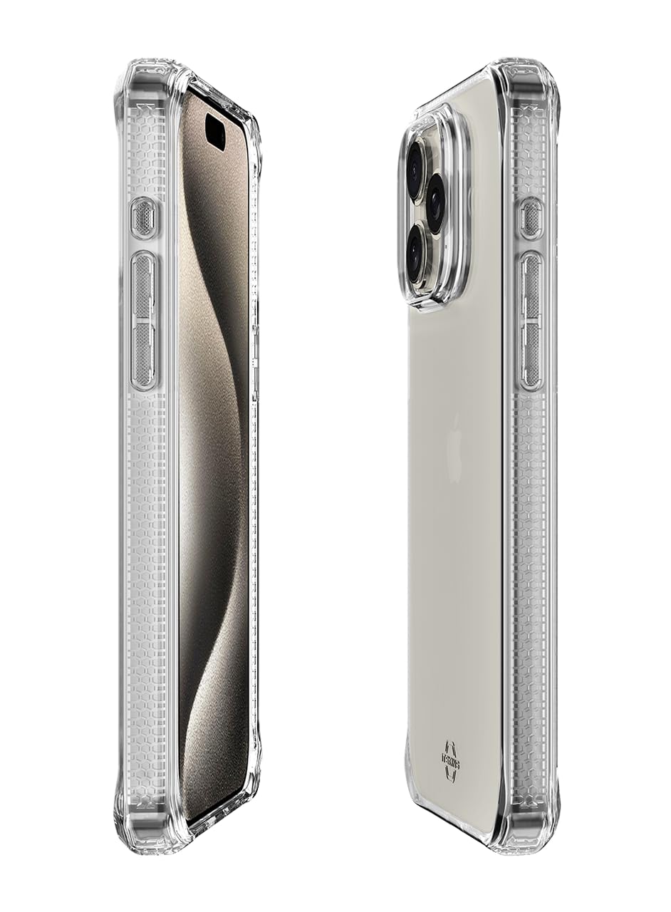 Itskins Spectrum R // Mood Color-Changing Ultra Hybrid Designed For Iphone 15 Pro Max Case, Anti-Yellowing And Military Shockproof Cover, Protective Clear Phone Case - Light Purple - 888842786050