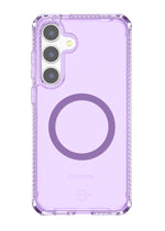 Itskins Hybrid R // Vapor Magnetic Matte Protective Phone Case For Galaxy S25, Compatible With Magsafe, Anti-Yellowing Cell Phone Cover, Military Grade Protective Bumper - Light Purple - 888842830470