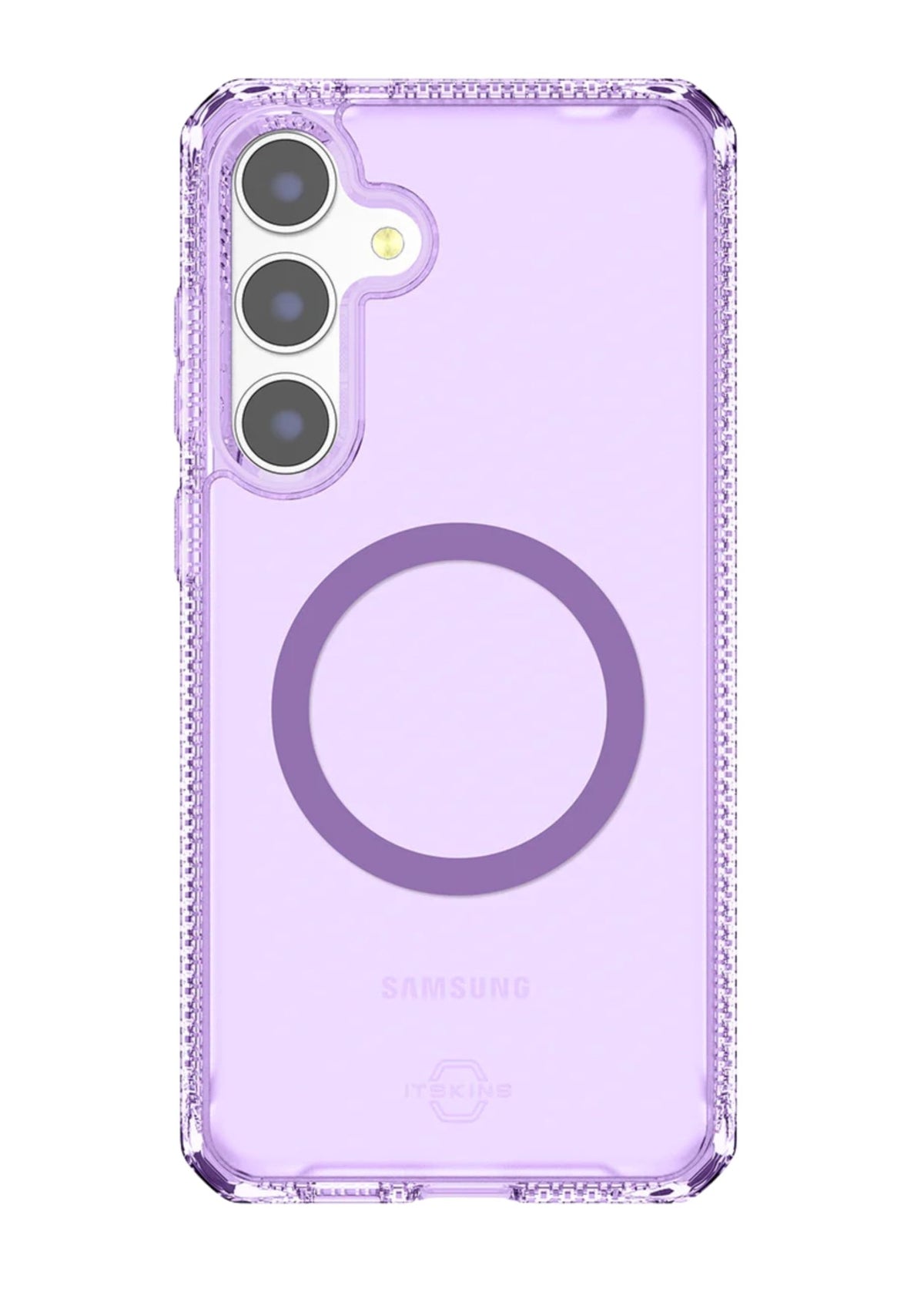 Itskins Hybrid R // Vapor Magnetic Matte Protective Phone Case For Galaxy S25, Compatible With Magsafe, Anti-Yellowing Cell Phone Cover, Military Grade Protective Bumper - Light Purple - 888842830470