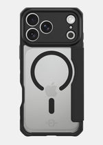Itskins Hybrid R // Folio Protective Phone Case For Iphone 17 Pro Max, Hybrid Case With Card Holder, Anti-Slip, Heavy Duty Shockproof Cover, Military Phone Case - Black - 810176650547