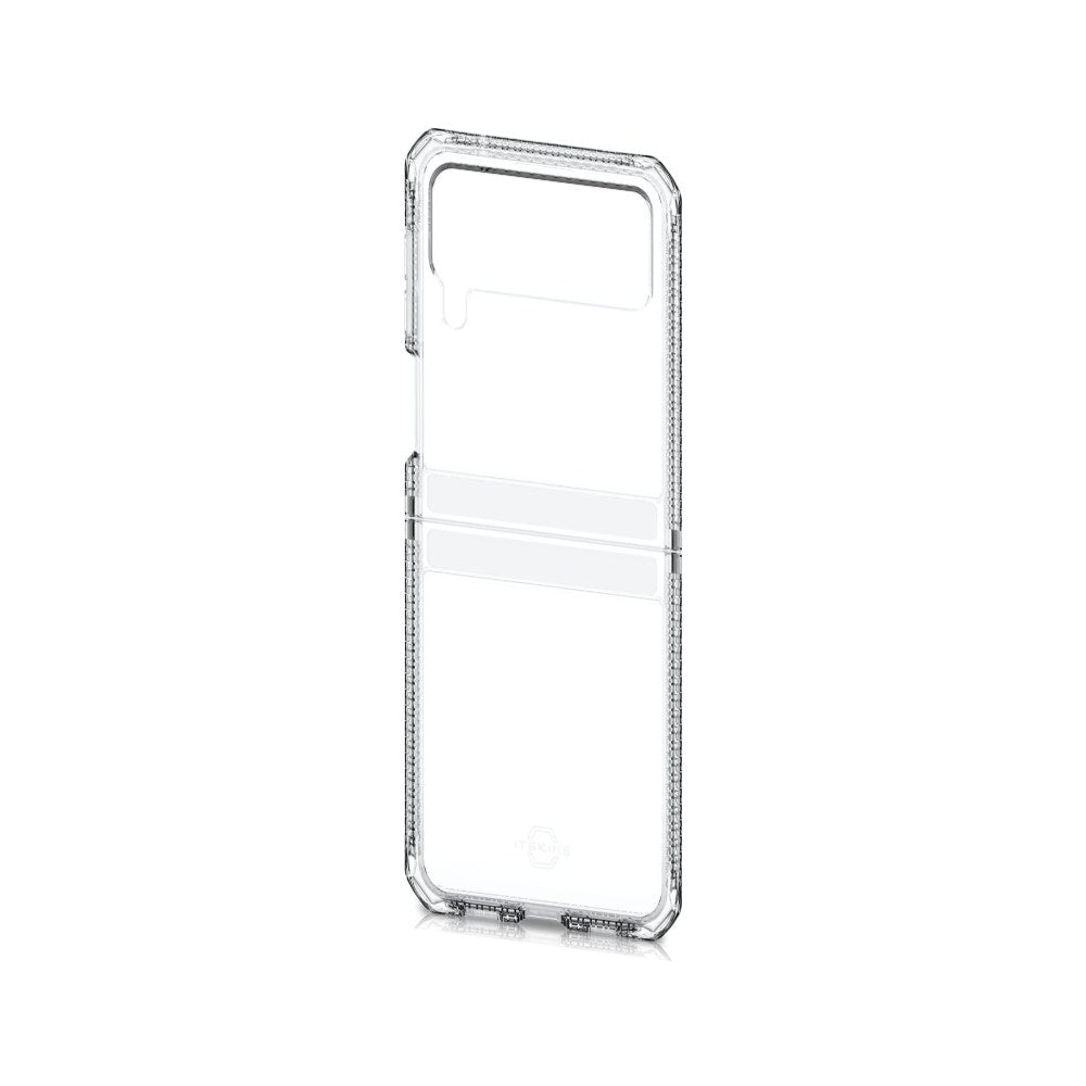 Itskins Hybrid Clear Protective Phone Case Compatible With Samsung Galaxy Z Flip3 5g, Slim Hybrid Case, Anti-Yellowing And Heavy Duty Shockproof Cover, Military Phone Case |Transparent - 888842498298