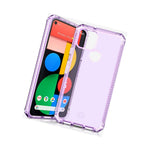 Itskins Spectrum Clear Protective Phone Case Compatible With Pixel 5, Slim Hybrid Case, Anti-Yellowing, And Heavy Duty Shockproof Cover, Military Phone Case - Light Purple - 4894465212575